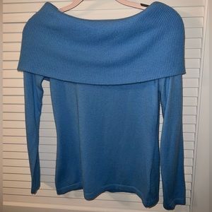 Lilly Pulitzer Blue Christin Off-The-Shoulder Sweater Size Small